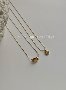 五折清仓「巴比伦庄园」韩系金色项链合集小算盘钛钢小吊坠项链