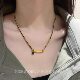 Platycodon that goes to bed late, Lai Shi, new Chinese style tiger stone braided rope, retro Maillard necklace, black gold gold jewelry for women