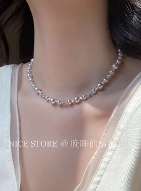 晚睡的桔梗I撞色花朵项链