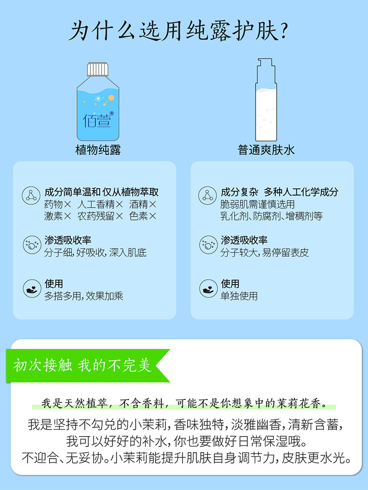 佰萱阿拉伯旗舰店官网小茉莉纯露 佰萱纯露/花水