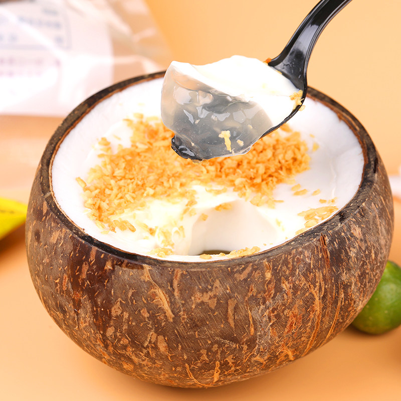 海南网红椰子冻4个装椰皇冻黄金椰粒椰果冻椰奶新鲜布丁正宗2个装