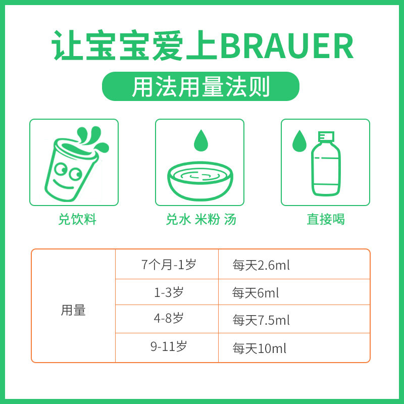  BrauerSAINTCOS海外钙铁锌