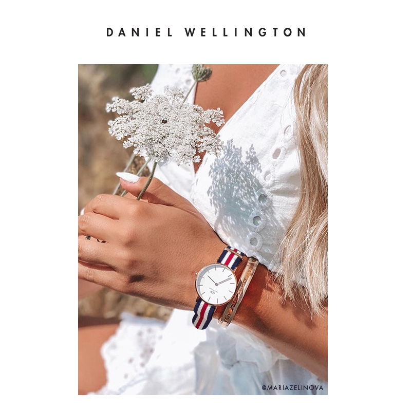 Danielwellington 丹尼尔惠灵顿dw手表女 32mm女表女生织纹石英表