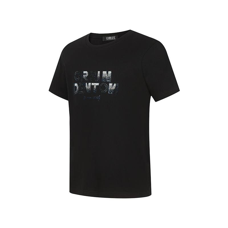 ORRDT澳林丹顿男装春季新款透气字母图案短袖圆领T恤-图1
