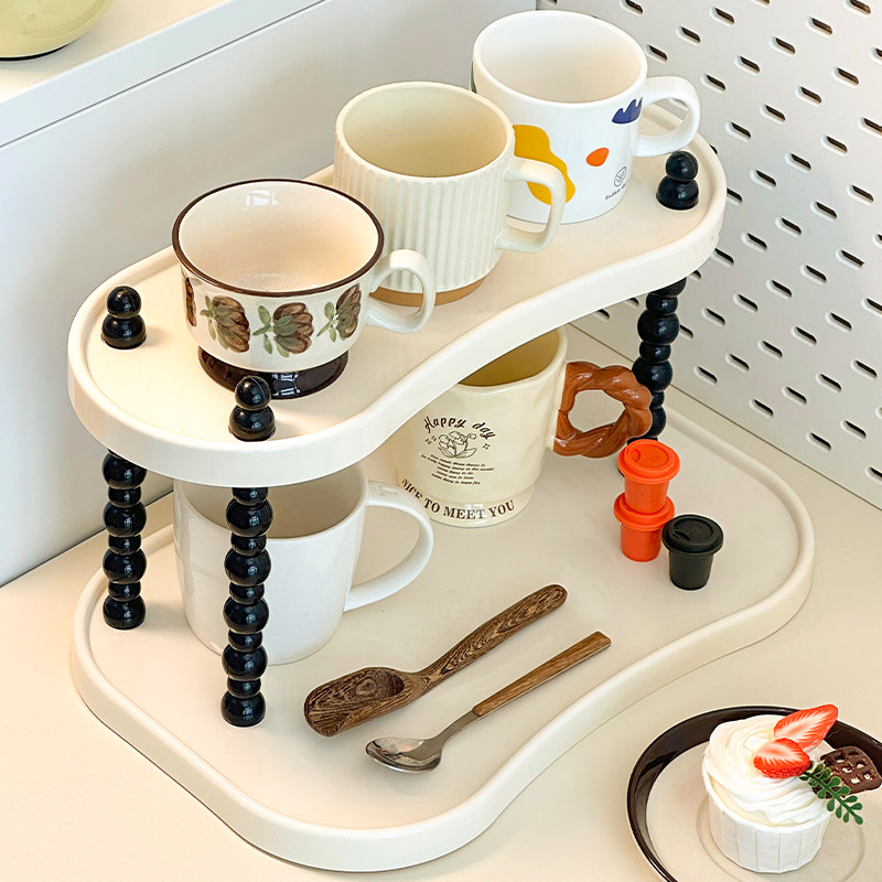 杯架高级感轻奢桌面杯子收纳盒餐边柜水杯架子水吧咖啡茶杯放置架,淘宝优惠券,粉丝福利购,淘宝优惠卷