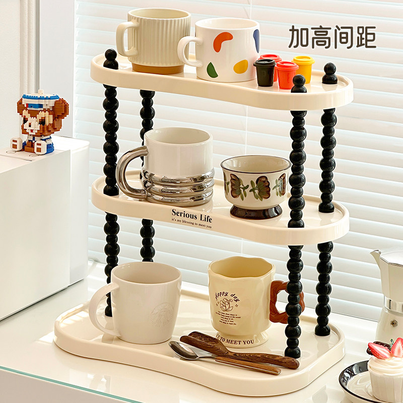 杯架高级感轻奢桌面杯子收纳盒餐边柜水杯架子水吧咖啡茶杯放置架,淘宝优惠券,粉丝福利购,淘宝优惠卷