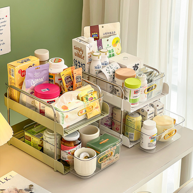 餐桌收纳桌面零食茶几收纳盒杯子置物架咖啡台面茶包杂物整理神器,淘宝优惠券,粉丝福利购,淘宝优惠卷