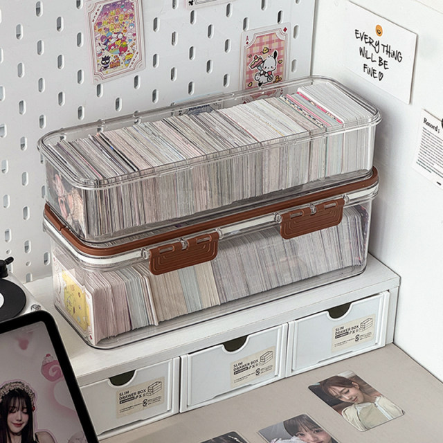 Card storage box large capacity small card acrylic box