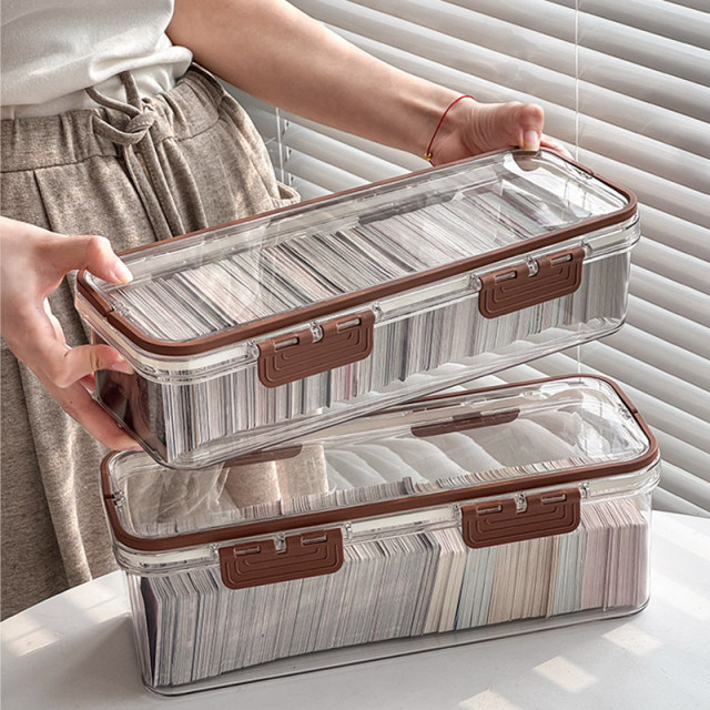 Card storage box large capacity small card acrylic box