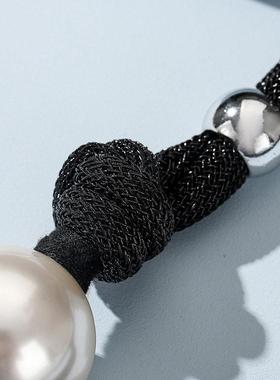 时尚choker大珍珠项链女欧美秋冬新款毛衣链Pearl Sweater chain