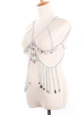 欧美热卖2022夏季新款配饰衣饰链性感镂空焕彩身体链小蛮腰腰链