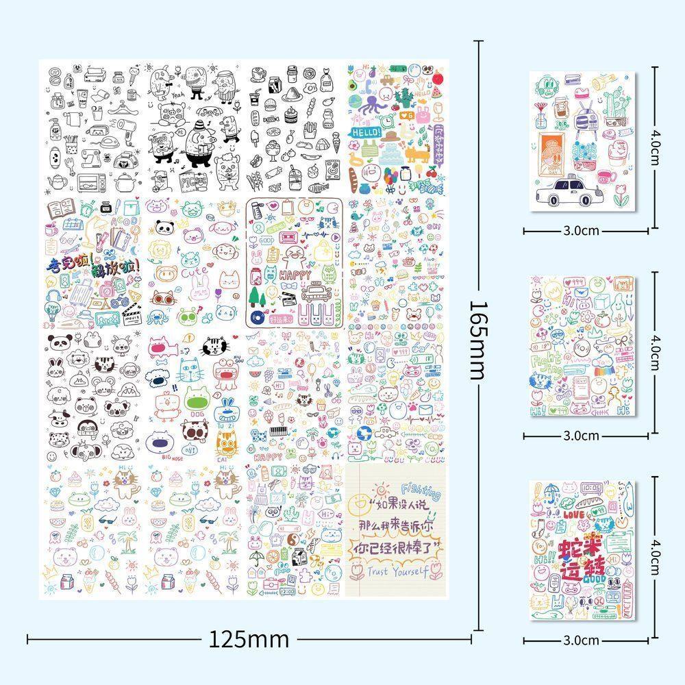 188张涂图鸦绘画卡通贴纸可爱简笔画笔记本贴画励志涂画手机贴纸,淘宝优惠券,粉丝福利购,淘宝优惠卷