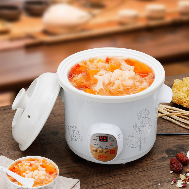 全自动陶瓷养生宝宝辅食家用电砂锅 旺兔缘电炖/煮粥锅/文火炉