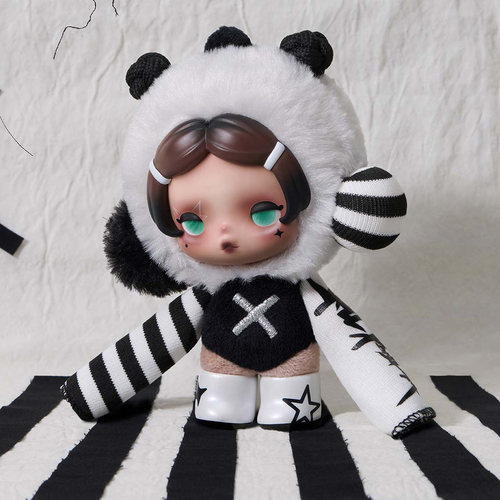 POPMART泡泡玛特SKULLPANDA不想不想系列毛绒公仔挂件SP盲盒礼物 - 图3