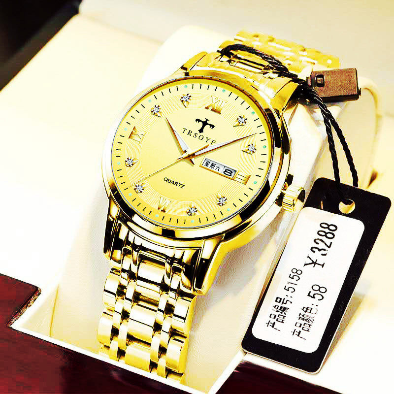 高档男士防水夜光镶钻多功能男表 clnai国产腕表