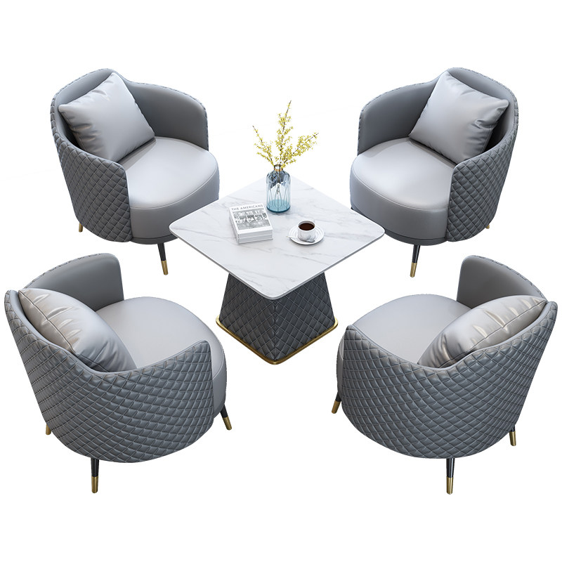 简约轻奢单人沙发茶几组合休闲酒店接待售楼处洽谈桌椅美容院会客,淘宝优惠券,粉丝福利购,淘宝优惠卷