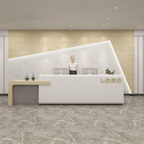 Modern Brief Baking Varnish Company Front Table Beauty Salon Bar Desk Service Cashier Desk Modern Office Reception Desk Customised