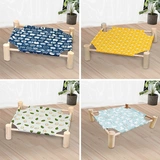 Кошка Запад четыре сезона генерал кошка ходьба военная кровать маленькая собака уборка от земной кровати летняя собака маленькая кровать деревянная кровать