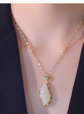 新款时尚白色美人腰项链女网红爆款轻奢气质百搭小众设计感项链女