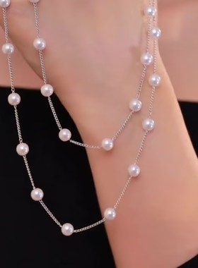 新款满天星叠戴珍珠项链