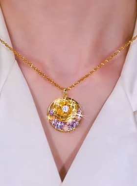 新款网纱镂空玫瑰花项链