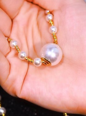 时尚转运珠珠珠项链女网红爆款轻奢气质百搭小众设计感精美项链女