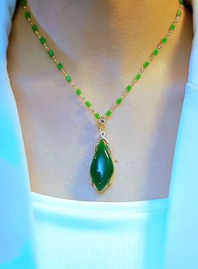 超闪异形水滴美人腰项链女网红爆款轻奢气质百搭小众设计感项链女