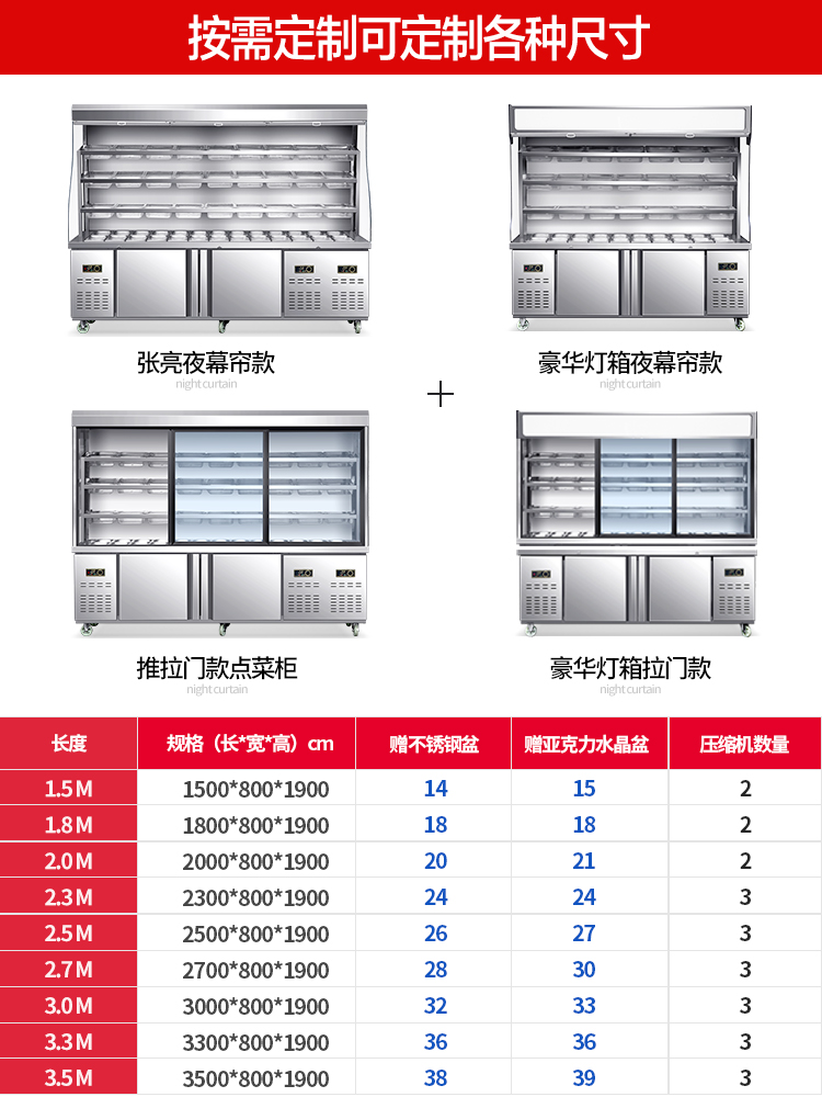 丰亿博麻辣烫展示柜冒菜串串店烧烤店点菜保鲜冷藏商用设备风幕柜-图1