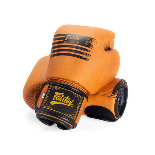 Fairtex 泰国进口训练拳套复古色BGV21泰拳真皮拳击手套搏击散打 - 图0