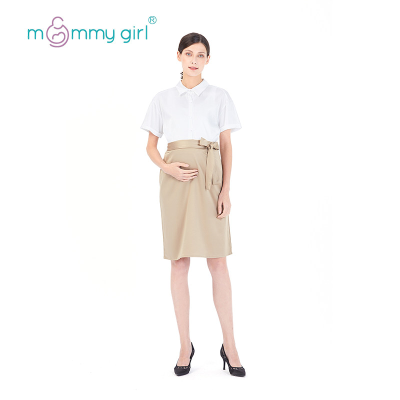 气质孕妇职场夏装短袖衬衣裙连衣裙 mommygirl母婴连衣裙
