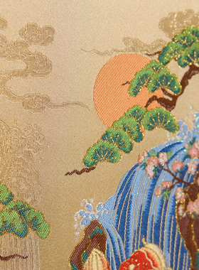 南京云锦研究所鱼跃龙门装饰画