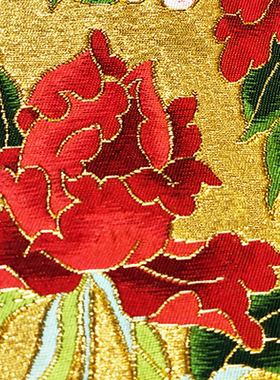 南京云锦研究所母子牡丹装饰画