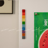 Glass mosaic refrigerator magnet photo fixation