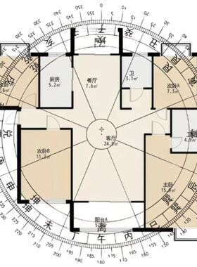 在线看布局户型图分析选房买房办公室商铺住宅装修缺角风山水摆件