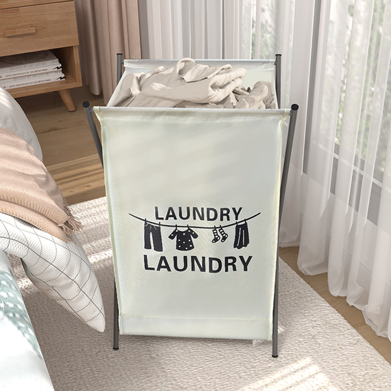 脏衣篮可折叠脏衣服收纳筐卫生间放衣神器脏衣篓多功能衣架洗衣篮 - 图1