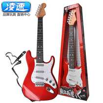New High-end Toy Guitar Children Electric Six Strings Beginners Can Play Music Giitarist Big Emulated Musical Instruments