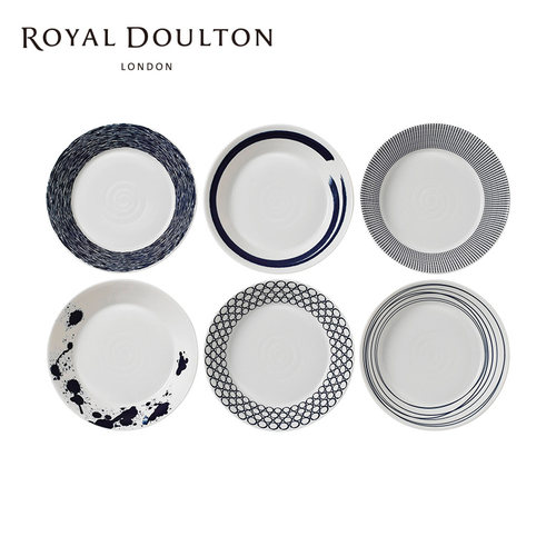 Royal Doulton皇家道尔顿 太平洋系列餐具套装家用餐盘餐碗六件套 - 图2