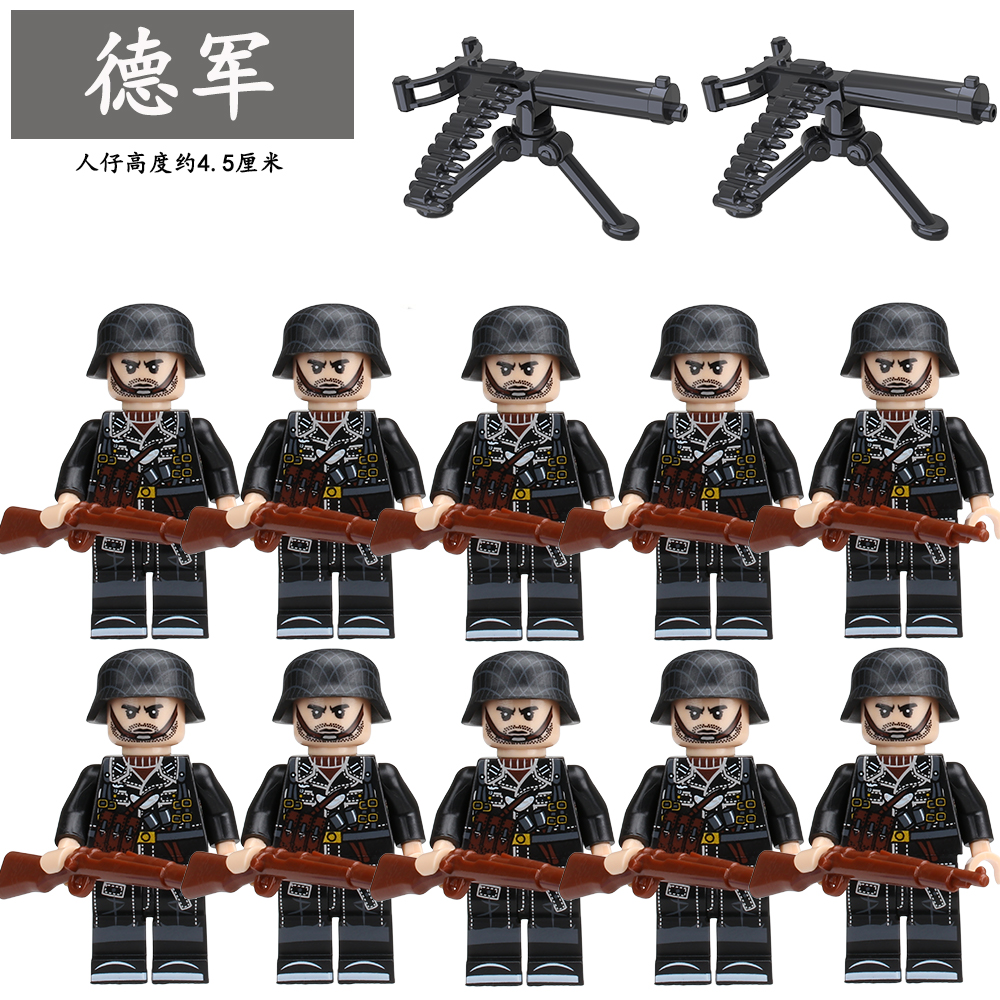 适用于乐高二战军事人仔德军八路军美军坦克装甲车拼装男孩子玩具 - 图1