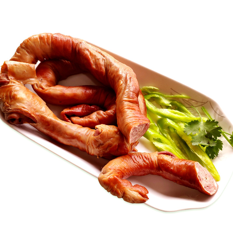 诸城特产烤套肠 诸城烧肉 烤大肠 诸城烧烤套肠 卤味熟食大肠