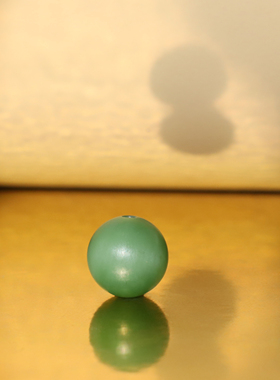 碧玉猫眼圆珠单珠哑光柔光籽料感