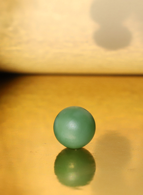 碧玉猫眼圆珠单珠哑光柔光籽料感