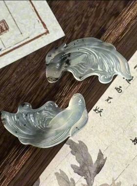 双鱼玉佩挂件新中式鱼化龙吊坠