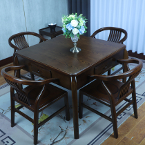 Solid wood mahjong machine table dual-use mahjong table multifunction home automatic chess table New Chinese tea room machine hemp