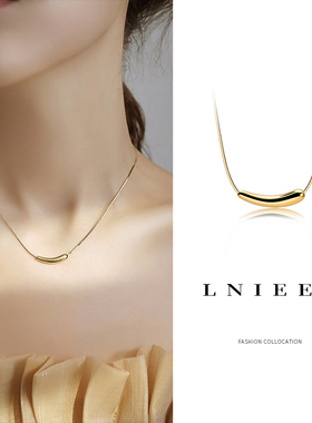 925纯银茄子项链女小众设计感