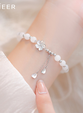 925纯银手链女2024新款玉石