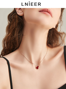 925纯银葫芦项链女玫瑰金金