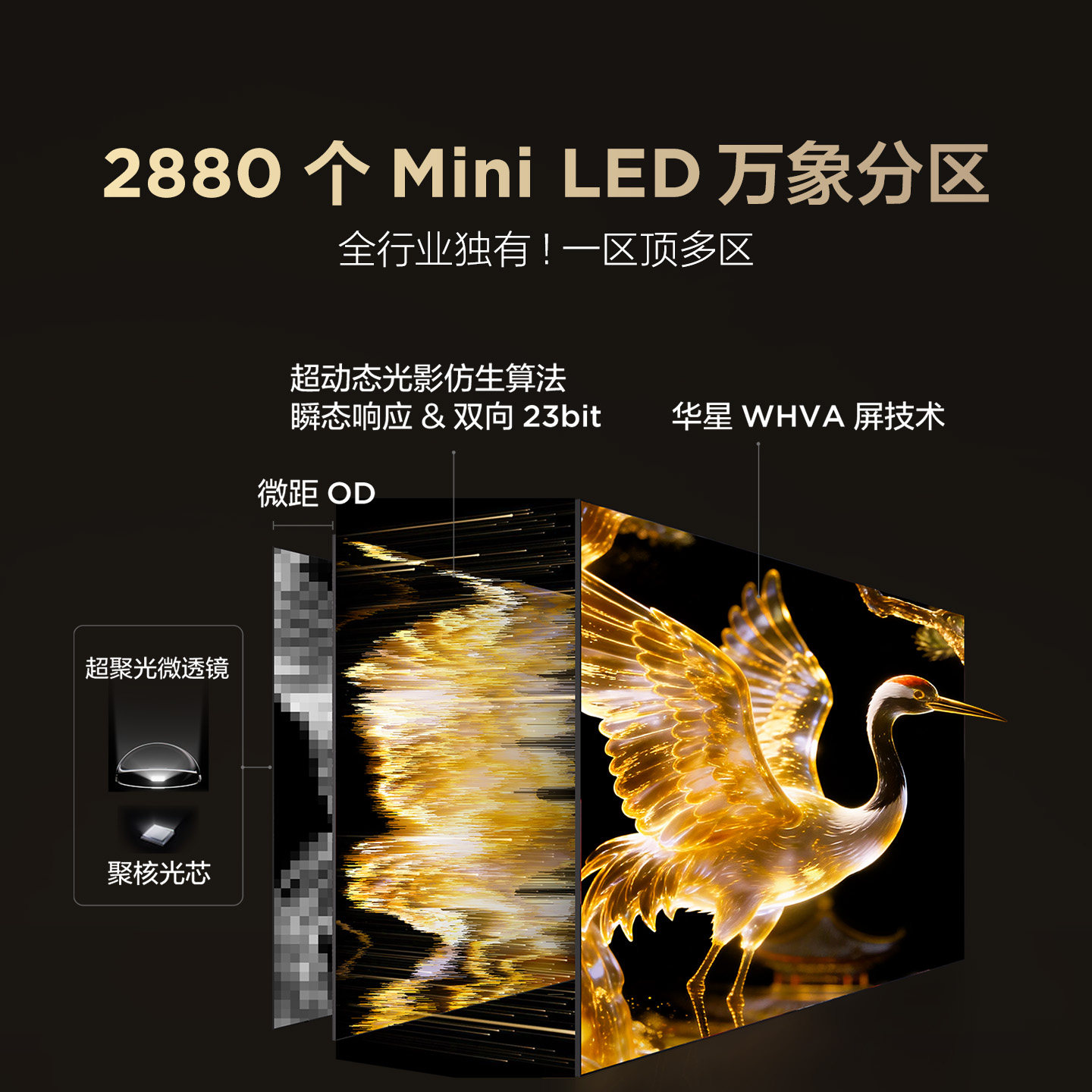 雷鸟鹤7 Pro 26款85英寸蝶翼华曜屏 极景QD-MiniLED电视机国补75