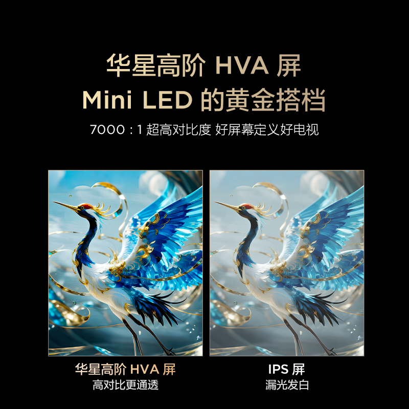 雷鸟鹤626款75英寸QD-MiniLED华星HVA高对比电视以旧换新补贴85