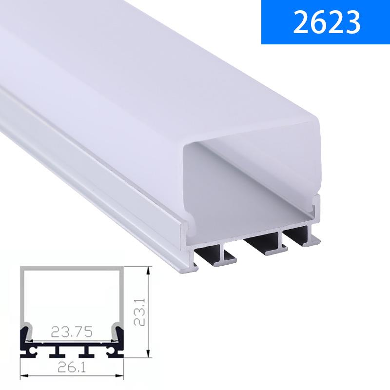 三面发光LED线条灯铝合金灯槽铝槽吊装嵌入式照明长条线性灯家用 - 图1