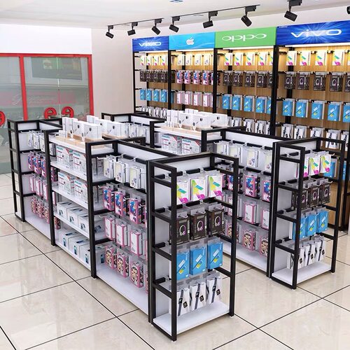 中岛柜手机配件挂钩零食展示架超市货架便利店置物架多层展示台 - 图1